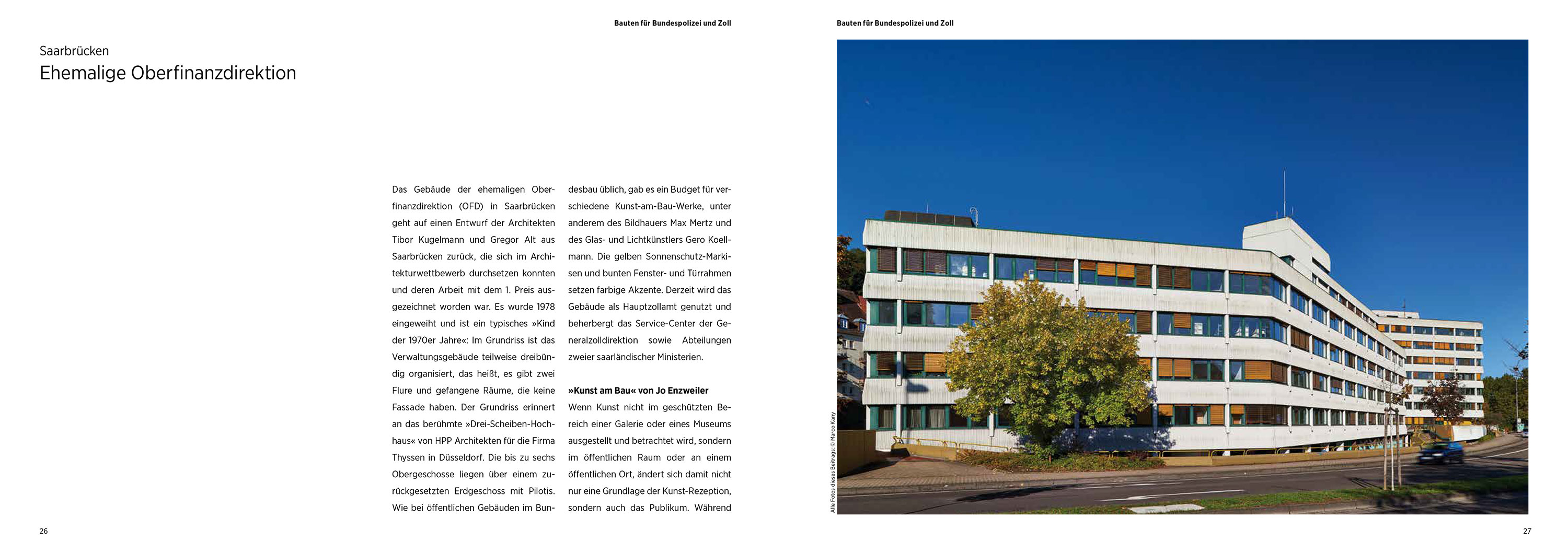 Bauen für den Bund im Saarland — Die ehemalige Oberfinanzdirektion von Kugelmann+Alt Architekten in Saarbrücken mit beispielhaft integrierter Kunst am Bau